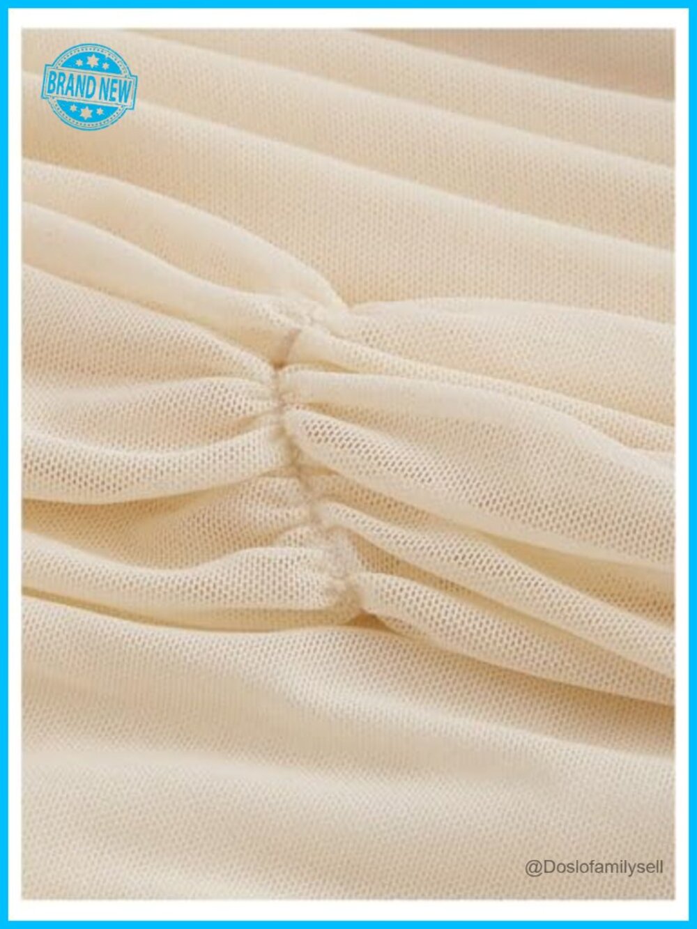 One Shoulder Halter Crop Top Tank - Mesh Ruched Sleeveless Going Out Top - Picture 2 of 3